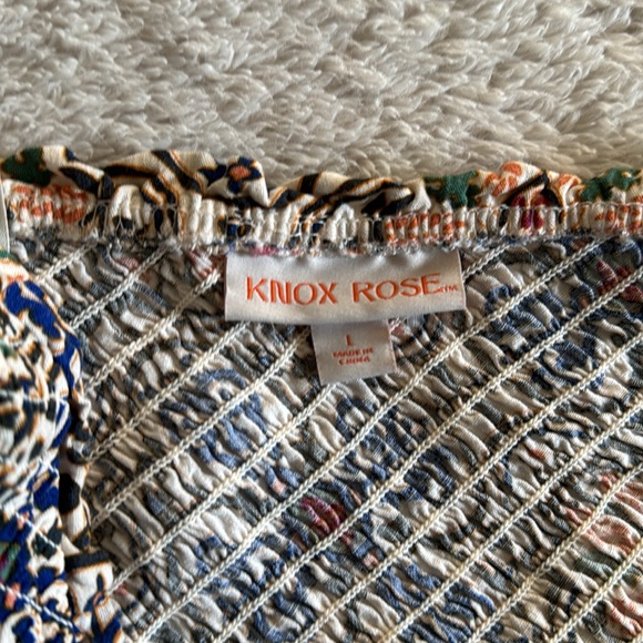 EUC 👗 🌹 Knox Rose One Shoulder Midi Dress - Smocked, Tiered Mosaic Print - Picture 7 of 9